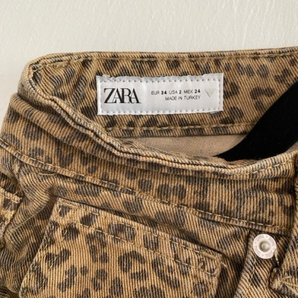 ZARA - Leopard Denim Pants